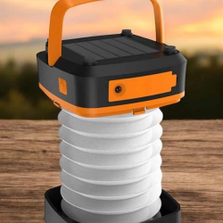 Mey İthalat® Güneş Enerjili Led Lamba Kamp Lambası Katlanabilir Lamba USB Şarjlı