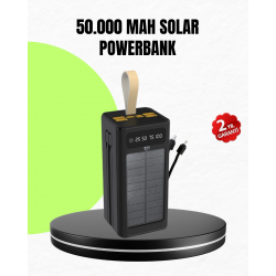 Mey İthalat® Güneş Enerjili Powerbank Dijital Göstergeli Taşınabilir Güç Kaynağı