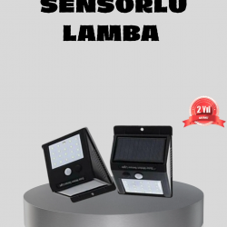 Mey İthalat® Güneş Enerjili Sensörlü Dış Mekan Duvar Lambası – 3 Modlu, 2200mAh Pil, 120° Algılama