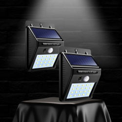 Mey İthalat® Güneş Enerjili Sensörlü Duvar Lambası Bahçe Lamba Suya Dayanıklı Bahçe Aydınlatma