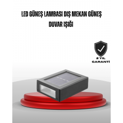 Mey İthalat® Güneş Enerjili Su Geçirmez LED Duvar Lambası