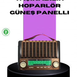 Mey İthalat® Güneş Enerjili Taşınabilir Radyo ve Bluetooth Hoparlör Çok Fonksiyonlu