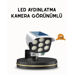 Mey İthalat® Güneş Paneliyle Şarj Olan Hareket Sensörlü Dış Mekan Güvenlik Lambası Ayarlanabilir