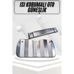 Mey İthalat® Güneşlik Koruyucu Perde Metalize Oto Araç Araba Güneşliği Ön Cam Güneşliği