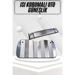 Mey İthalat® Güneşlik Koruyucu Perde Metalize Oto Araç Araba Güneşliği Ön Cam Güneşliği