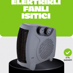 Mey İthalat® Güvenli Elektrikli Fanlı Isıtıcı Termostatlı Hızlı Isıtma