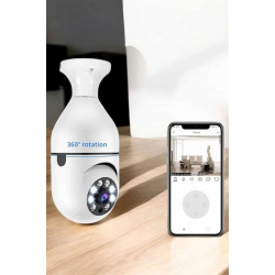 Mey İthalat® Güvenlik Kamerası Wifi Kamera Duylu Ev Kamerası Wifi Bağlantılı Dönebilen