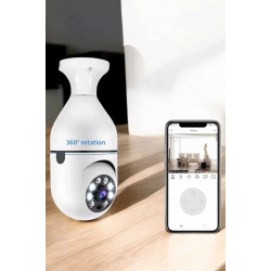 Mey İthalat® Güvenlik Kamerası Wifi Kamera Duylu Ev Kamerası Wifi Bağlantılı Dönebilen