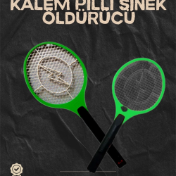 Mey İthalat® Hafif ve Ergonomik Elektronik Böcek Öldürücü – Güvenlik Koruması ile Pil Kontrollü