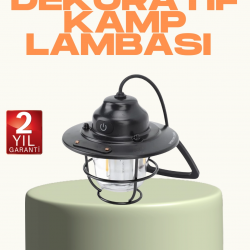 Mey İthalat® Hafif ve Taşınabilir Retro Tasarım Kamp Lambası