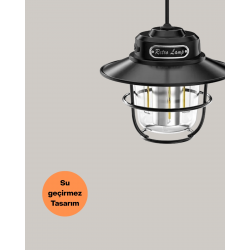Mey İthalat® Hafif ve Taşınabilir Retro Tasarım Kamp Lambası
