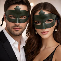Mey İthalat® Haki Yeşil Gizemli Masquerade Maskesi