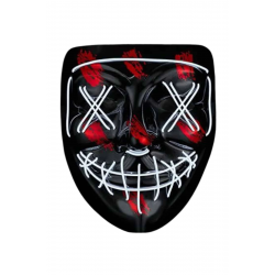 Mey İthalat® Hallowen Parti Maskesi Neon Led Işıklı Maske 3 Modlu Cadılar Bayramı Maskesi