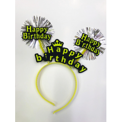 Mey İthalat® Happy Birthday Neon Renk Doğum Günü Tacı 12 Adet