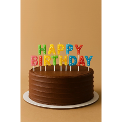 Mey İthalat® Happy Birthday Renkli Mum