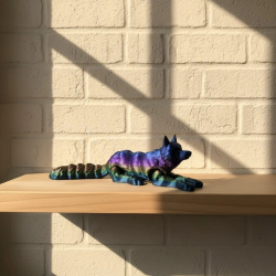 Mey İthalat® Hareketli Kurt Rainbow dekoratif esnek figür 10x24 cm