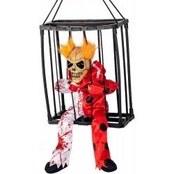 Mey İthalat® Hareketli Sesli Sensörlü Mahkum Joker İskelet Dekorasyon 22x27 cm