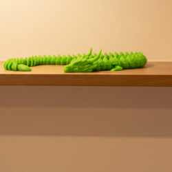 Mey İthalat® Hareketli Yeşil Ejderha Figür Uzun Gövdeli Koleksiyonluk Tasarım