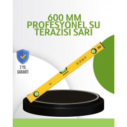 Mey İthalat® Hassas Ölçüm Sağlayan 600 mm Sarı Su Terazisi