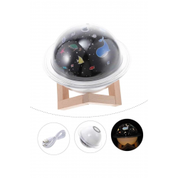 Mey İthalat® Hava Nemlendirici Led Işıklı Gece Lambası Yıldız Görünümlü Renk Değiştiren