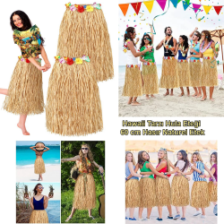Mey İthalat® Hawaii Tarzı Hula Eteği – 60 cm Hasır Naturel Etek