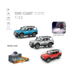 Mey İthalat®  HCL-522A Çek Bırak 1:22 Sesli Ve Işıklı Buharlı Off-Road Metal Jeep