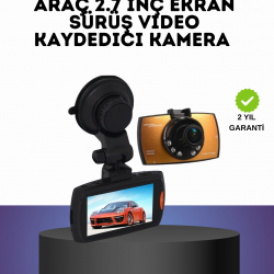 Mey İthalat® HD Araç Kamerası 2.7 İnç Ekran G Sensor Destekli