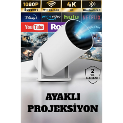 Mey İthalat® HDMI ve Full HD Teknolojili 160 ANSI Lümen Kablosuz Projeksiyon