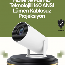 Mey İthalat® HDMI ve USB Girişli Uzun Ömürlü Ampullü Projeksiyon