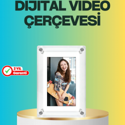 Mey İthalat® Hediyelik Dijital Çerçeve – 7 İnç IPS Ekranlı, 4GB Hafızalı, Hoparlörlü