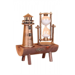 Mey İthalat® Hediyelik Kum Saati Retro Dekoratif Deniz Feneri Kum Saati