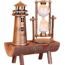 Mey İthalat® Hediyelik Kum Saati Retro Dekoratif Deniz Feneri Kum Saati