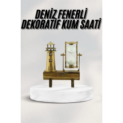 Mey İthalat® Hediyelik Kum Saati Retro Dekoratif Deniz Feneri Kum Saati