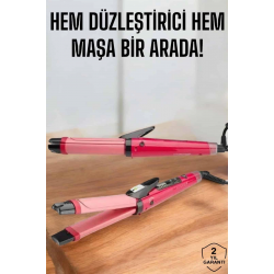Mey İthalat® Hem Düzleştirici Hem Maşa Saç Şekillendirici