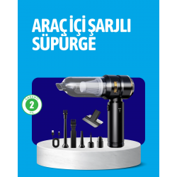 Mey İthalat® HEPA Filtreli Sessiz Çalışan Kablosuz Şarjlı Mini Süpürge