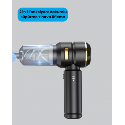 Mey İthalat® HEPA Filtreli Sessiz Çalışan Kablosuz Şarjlı Mini Süpürge