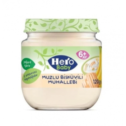 Mey İthalat®   Muzlu Bisküvili Muhallebi Kavanoz Mama 120 Gr