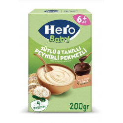 Mey İthalat®   Sütlü 8 Tahıllı Peynirli Pekmezli Kaşık Mama 200 Gr