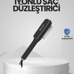 Mey İthalat® Hızlı Isınan İyonlu Saç Düzleştirici Tarak Pratik Kullanım