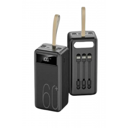 Mey İthalat® Hızlı Şarj 4 Çıkışlı Powerbank 60.000 Mah Taşınabilir Dijital Göstergeli