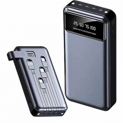 Mey İthalat® Hızlı Şarj Özellikli 20.000 Mah Dijital Göstergeli USB Girişli Android ve İOS Uyumlu Powerbank