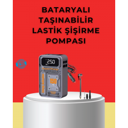 Mey İthalat® Hızlı Şişirme Güçlü Motorlu 150 PSI Araba Lastik Pompası