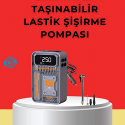 Mey İthalat® Hızlı Şişirme Güçlü Motorlu 150 PSI Araba Lastik Pompası