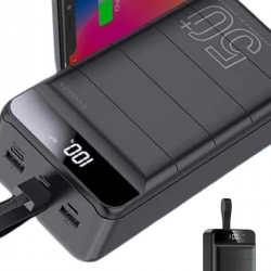 Mey İthalat® Hızlı Taşınabilir 50.000 Mah Powerbank Led Ekran Android ve İOS Uyumlu