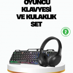 Mey İthalat® HN01 KULAKLIK + PG-8018 OYUNCU KLAVYESİ SET
