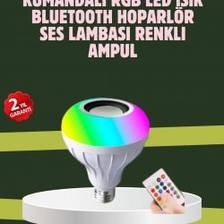 Mey İthalat® Hoparlörlü LED Ampul – Ev ve Ofis İçin Akıllı Aydınlatma Çözümü
