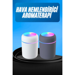 Mey İthalat® Humidifier LED Işıklı Mini Ortam Oda Kokusu Aromaterapi Buhardanlık