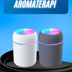 Mey İthalat® Humidifier LED Işıklı Mini Ortam Oda Kokusu Aromaterapi Buhardanlık