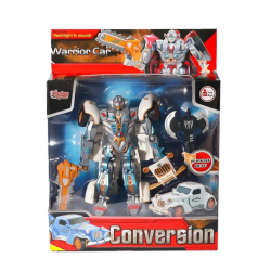 Mey İthalat® HW-668-1-2 Işıklı Dönüşebilen Robot Araba -Vardem