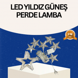 Mey İthalat® İç Mekan Uyumlu Yıldız Peri Led Perde 3x3 Metre
